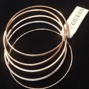 Guess gold & silver Bangle bracelets NWT